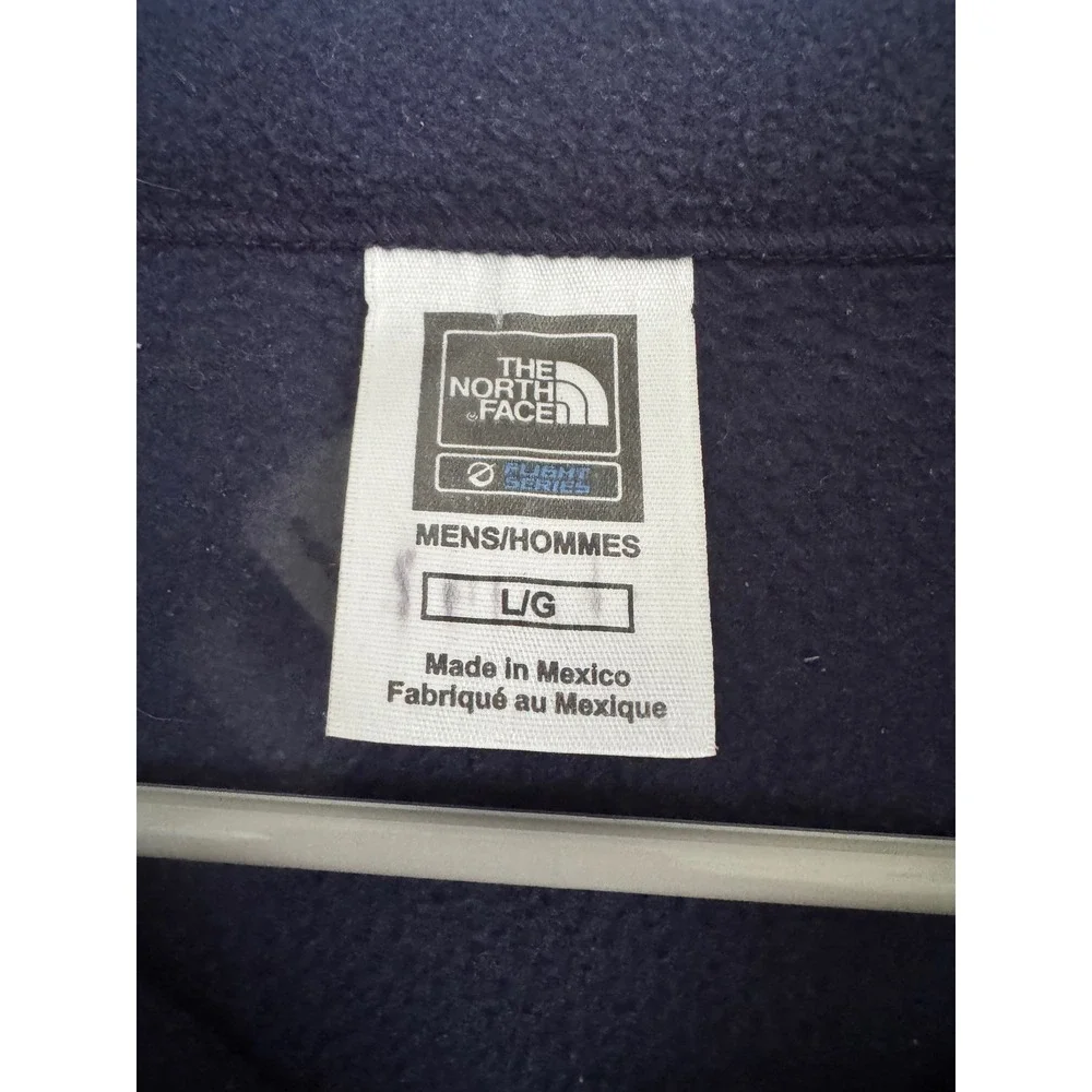 The North Face Fleece Pullover Mens L Navy Blue Flight Series Polartec 1/4 Zip‎
